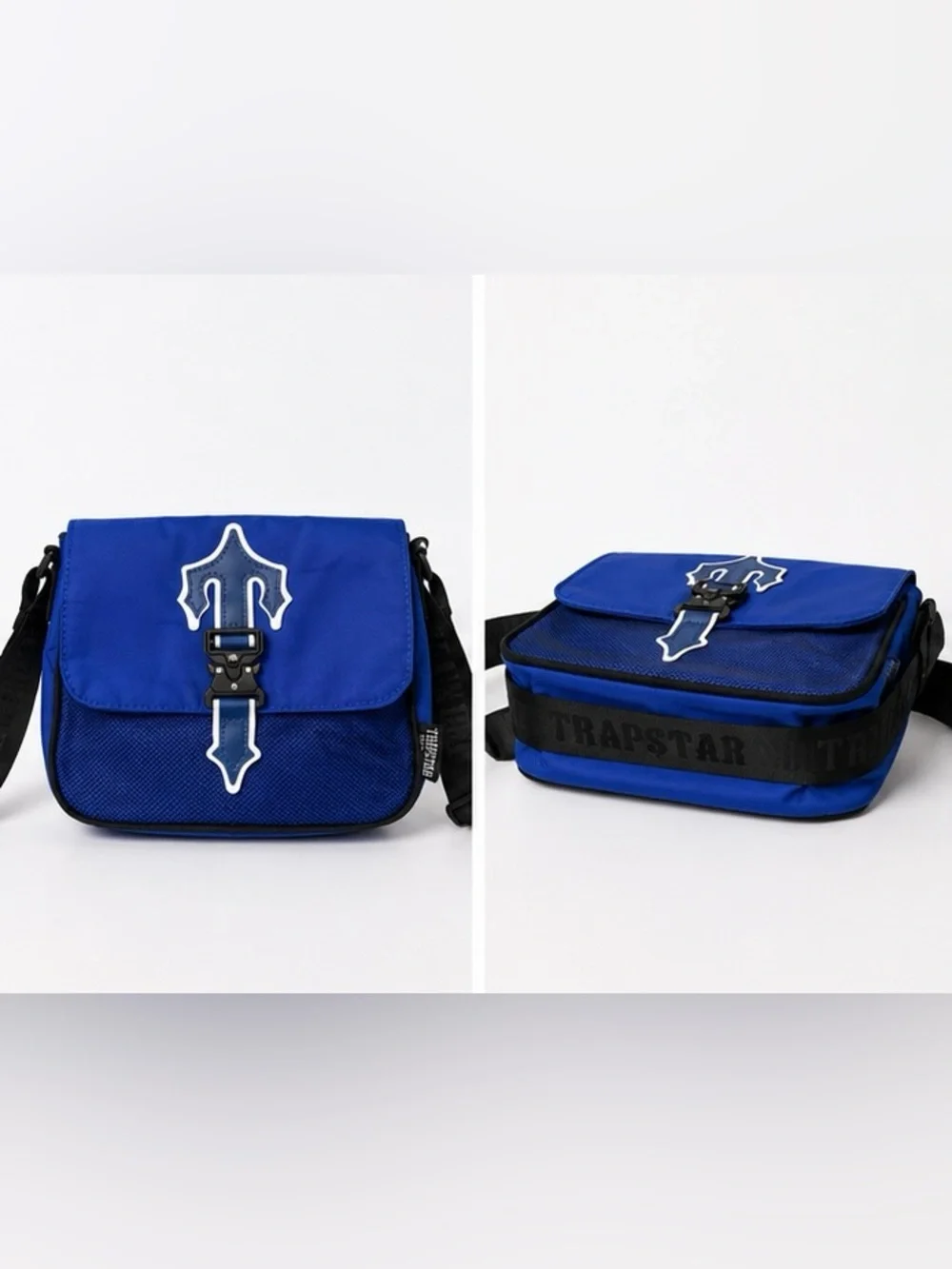 Trapstar Blue Casual‎ Messenger Bag with Front Buckle